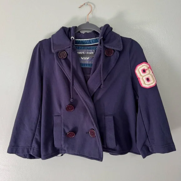 PINK Hooded Crop Jacket - Picture 2 of 10